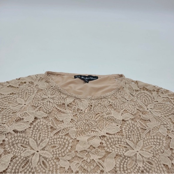 🍋 For Love & Lemons   Luna Lace Crop Top Pink Guava Size Small - Picture 2 of 7